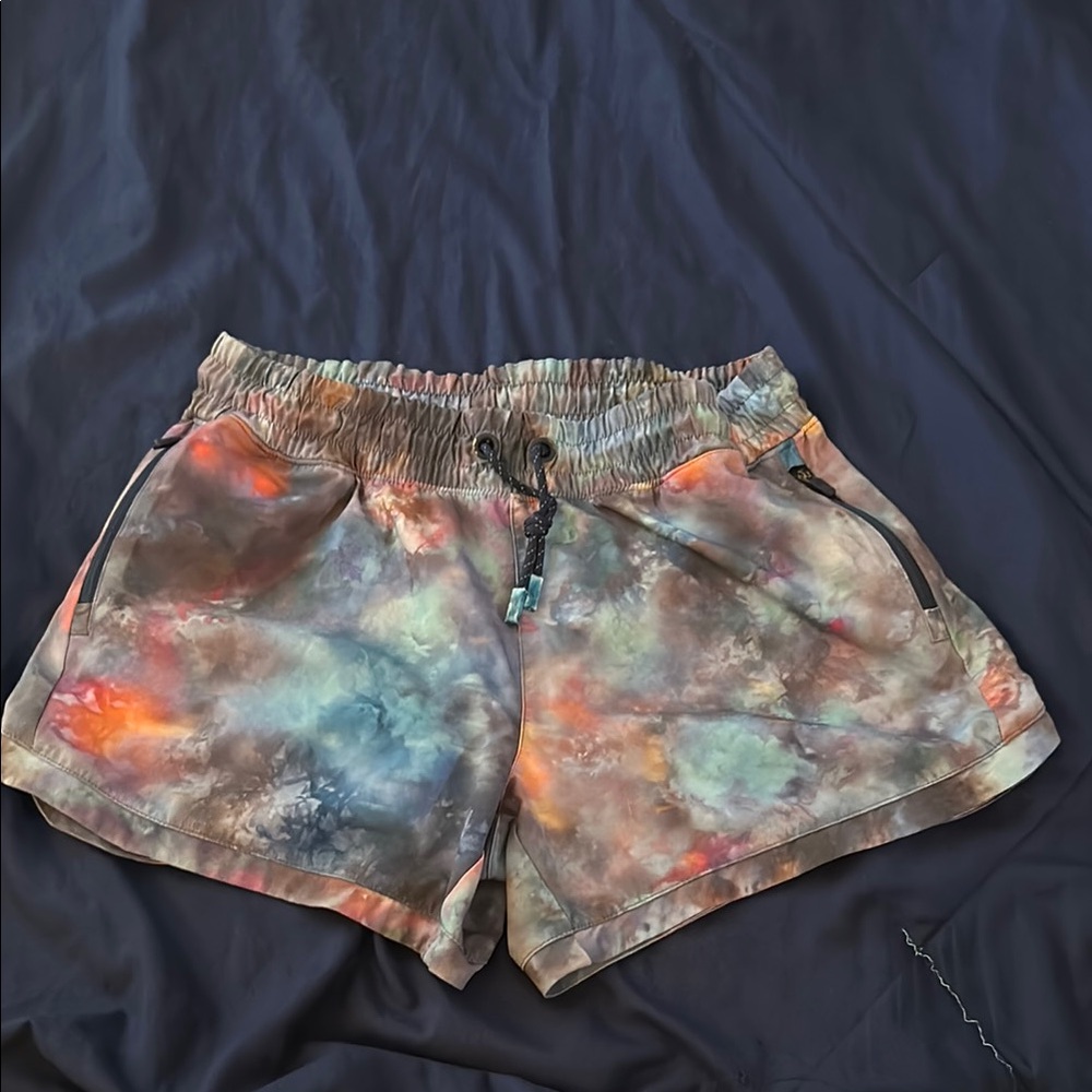 Athleta Orange and Blue Athletic Shorts